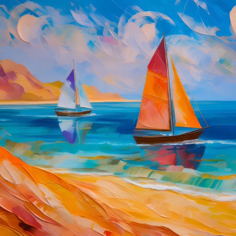 Painting: Sailing on the Sand