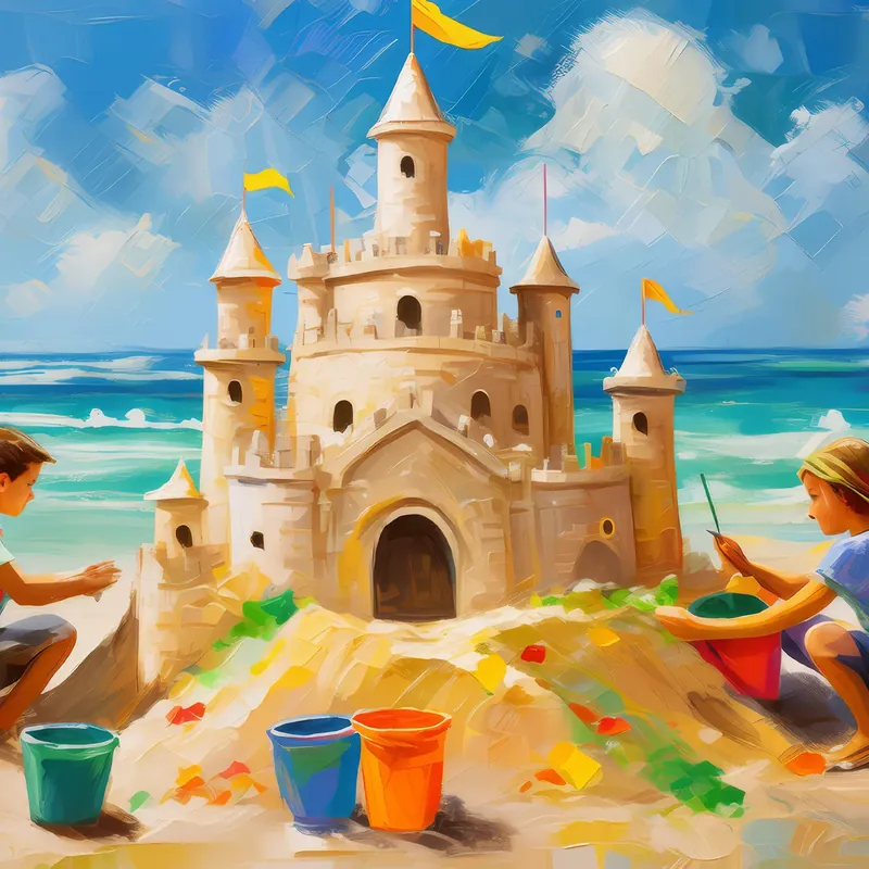 Painting: Sandcastle Building