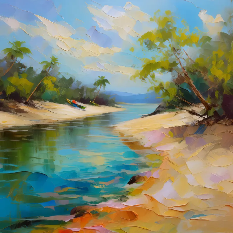 Painting: Sands of the River Delta