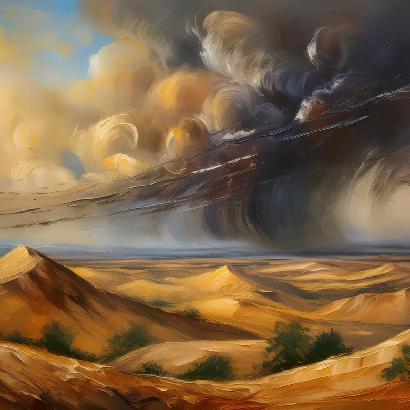 Painting: Sandstorm Approaching