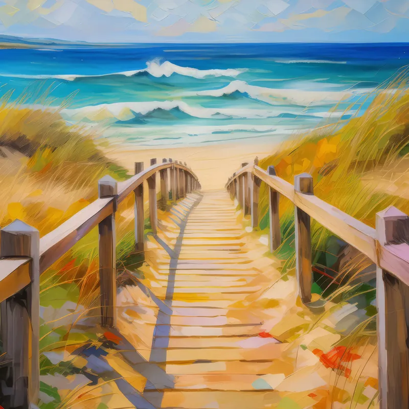 Painting: Sandy Beach Pathway