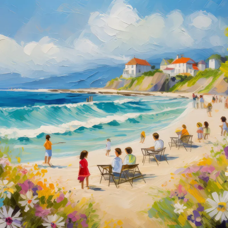 Painting: Sandy Beach Picnic