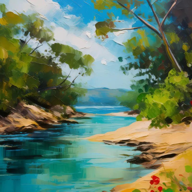 Painting: Sandy Riverbank