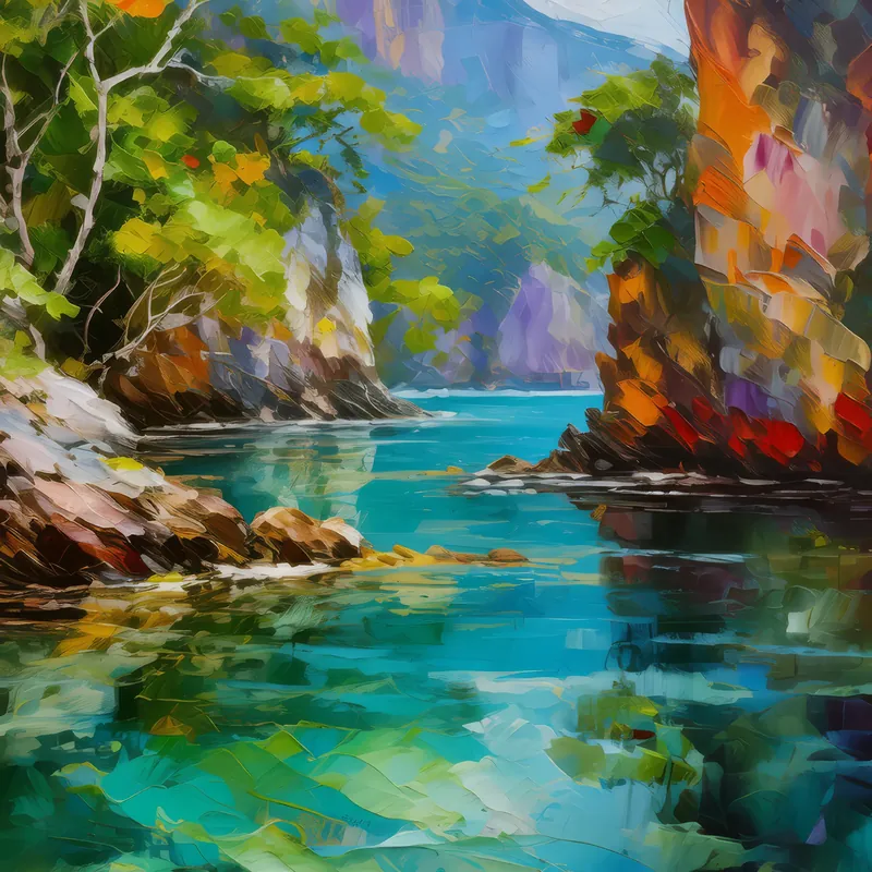 Painting: Secluded Lagoon Cove