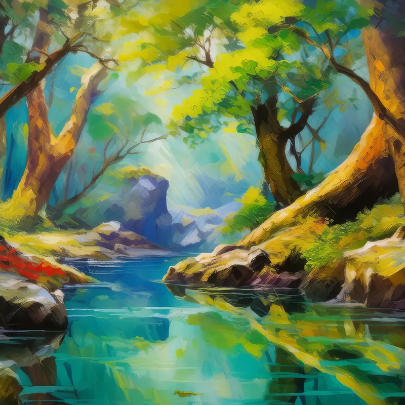 Painting: Secret Forest Grotto