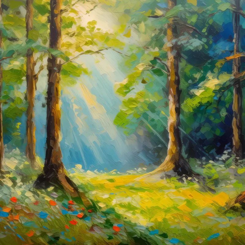 Painting: Serene Forest Glade