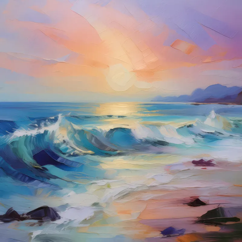 Painting: Serene Ocean Morning