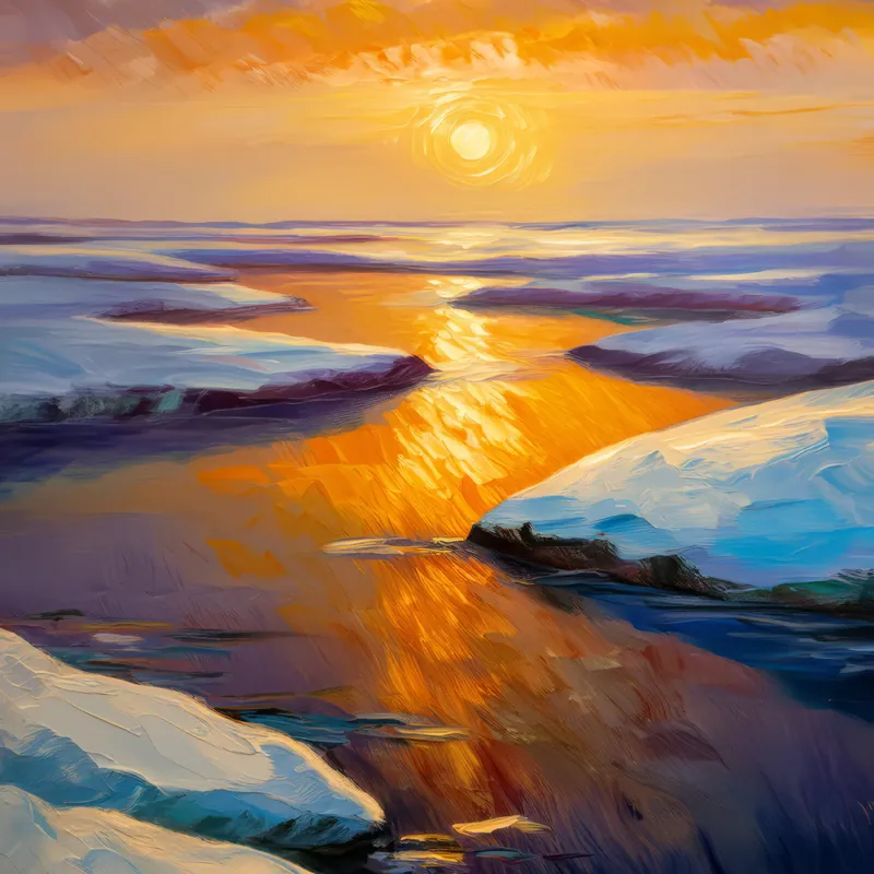 Painting: Shadows Across the Ice