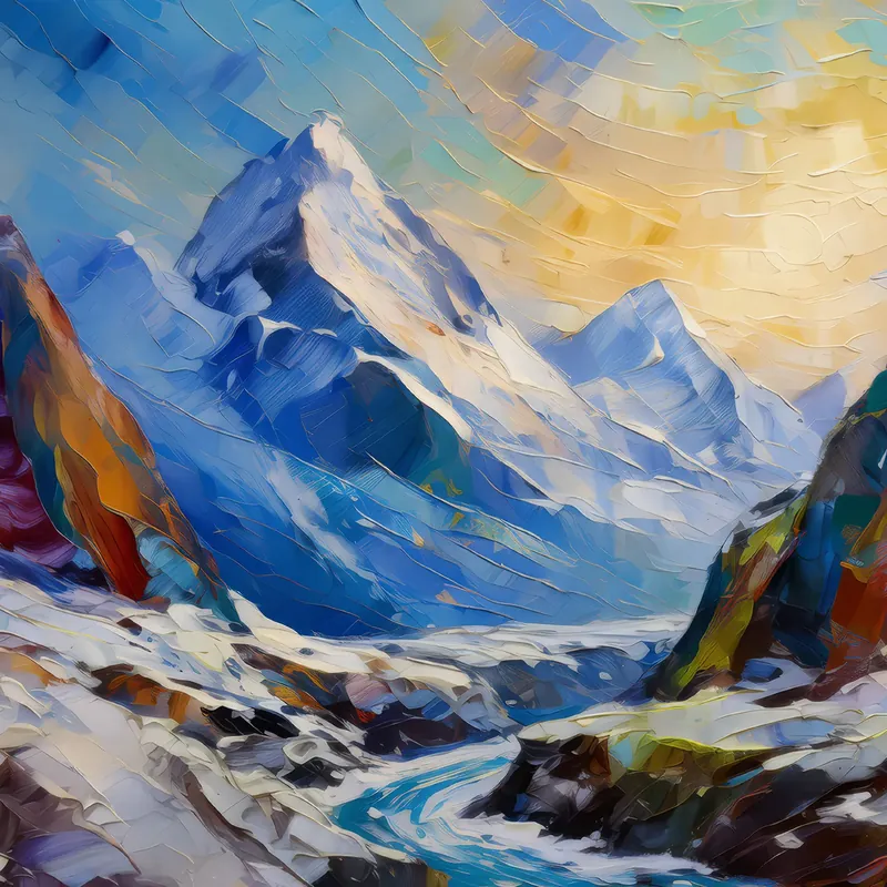 Painting: Snow-Covered Valleys
