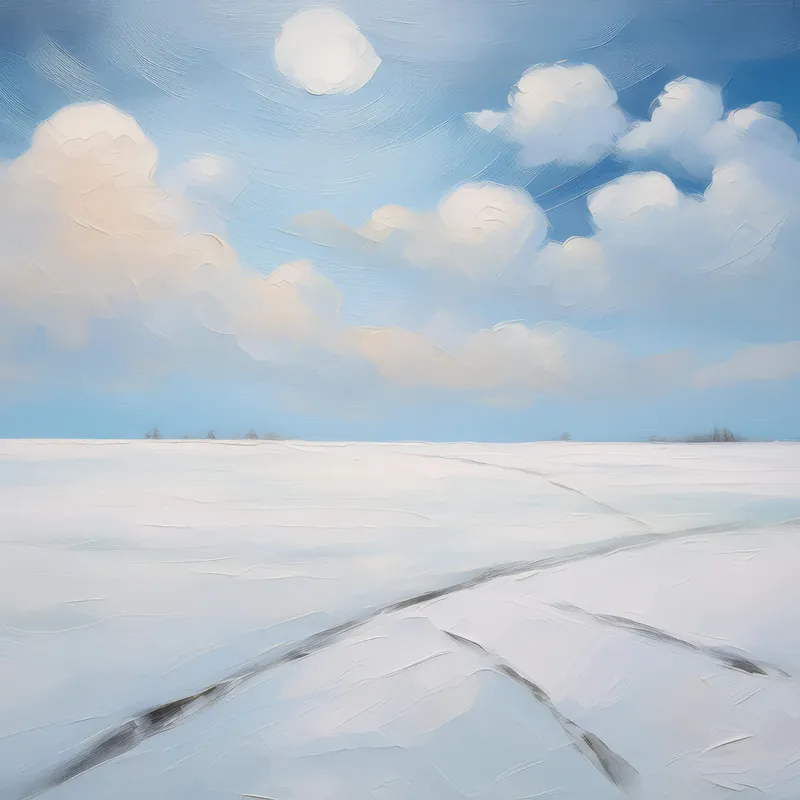 Painting: Snowy Arctic Plain