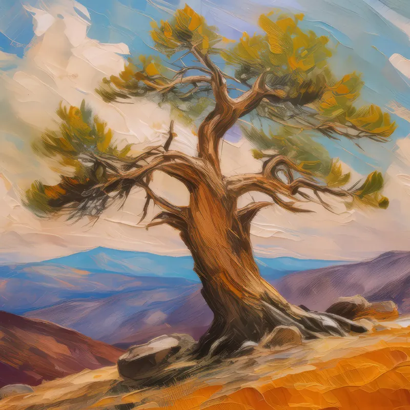 Painting: Solitary Plateau Bristlecone Pine