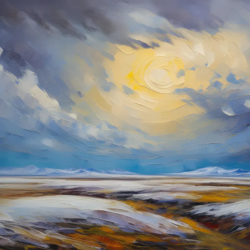 Painting: Solitude of Arctic Flatlands
