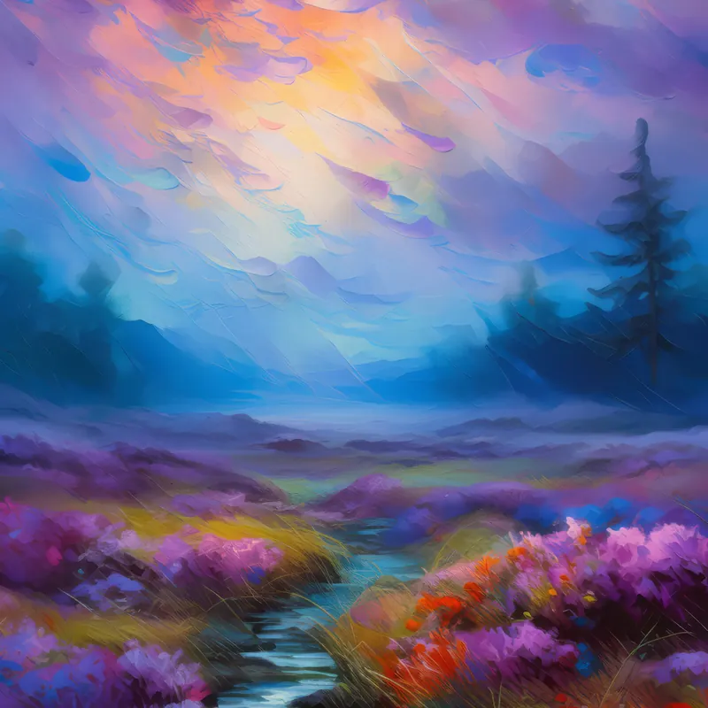 Painting: Spectral Fog on Moor