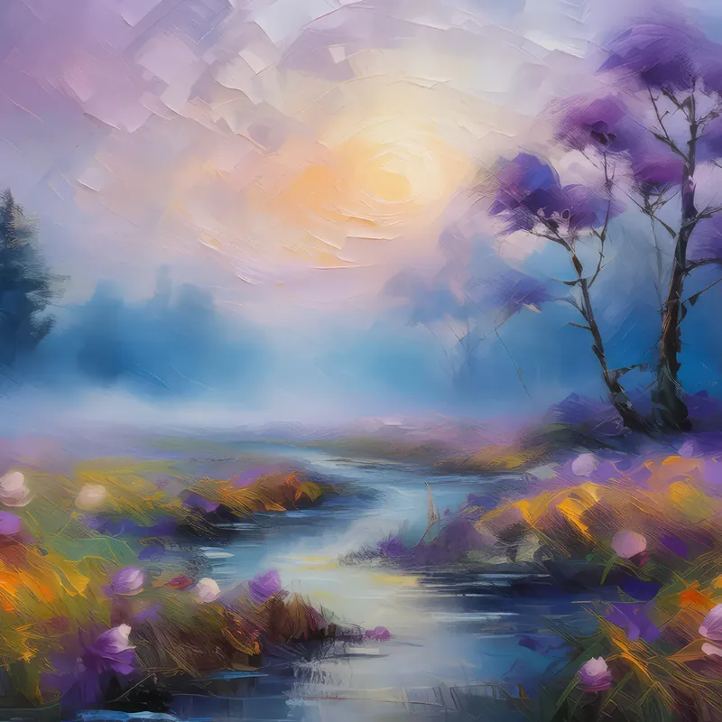 Painting: Spectral Foggy Moor