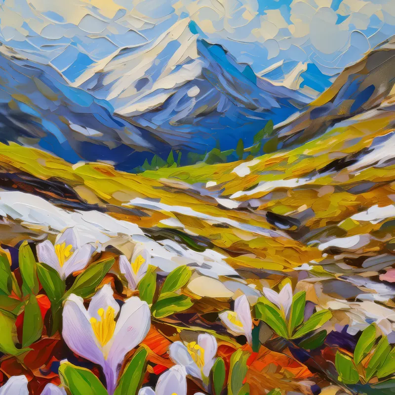 Painting: Spring Alpine Tundra