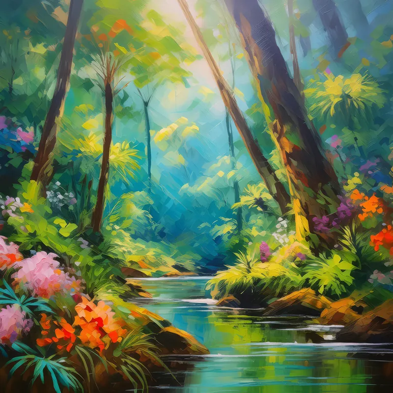 Painting: Spring Awakening in the Jungle