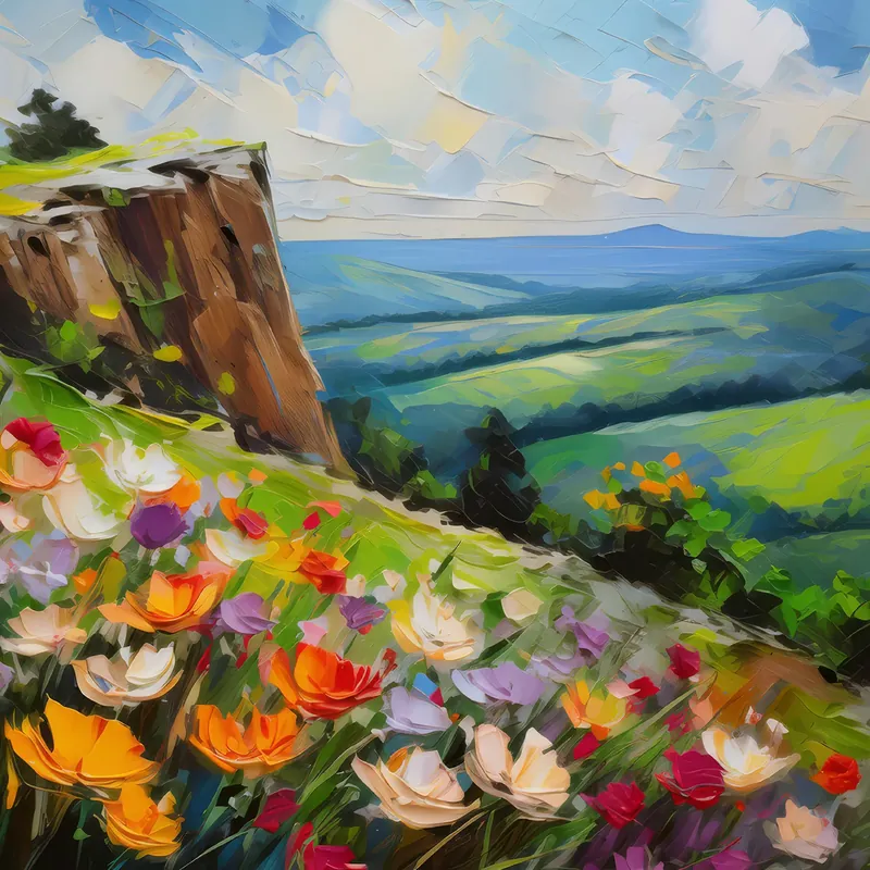 Painting: Spring Blossom Bluff