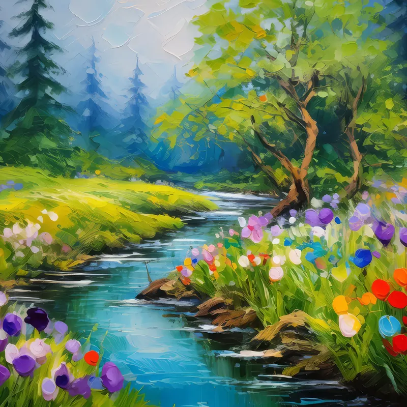 Painting: Spring Water on Moor