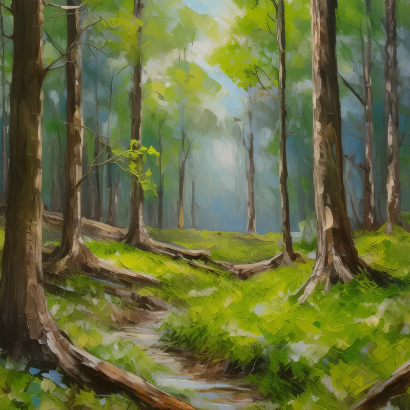 Painting: Spring’s First Green