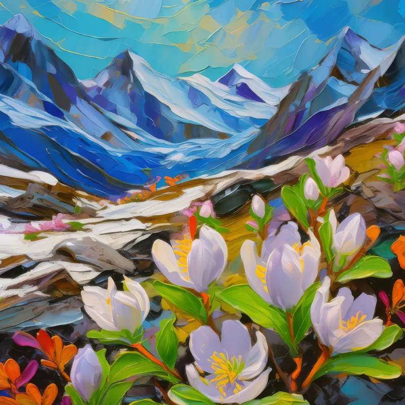 Painting: Springtime Alpine Tundra