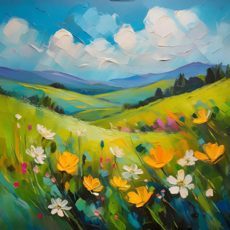 Painting: Springtime Grassland