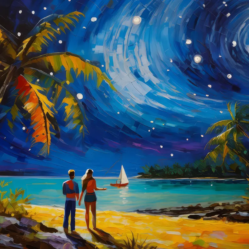 Painting: Stargazing Atoll Escape