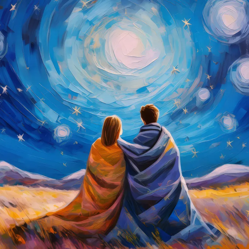 Painting: Stargazing in the Tundra