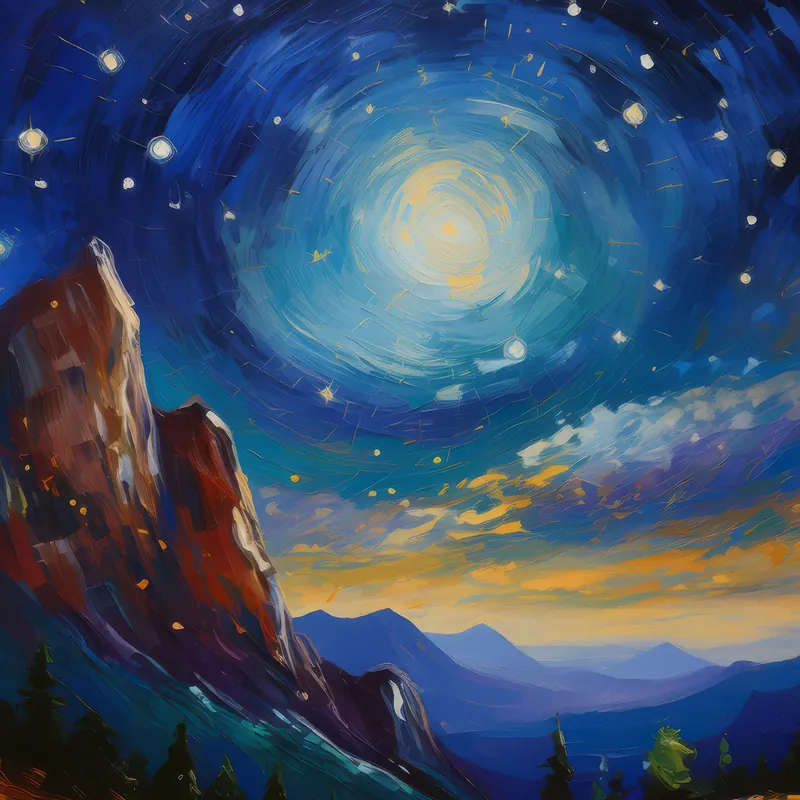 Painting: Starlit Crag Sonata