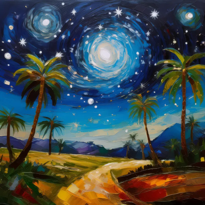 Painting: Starry Desert Night