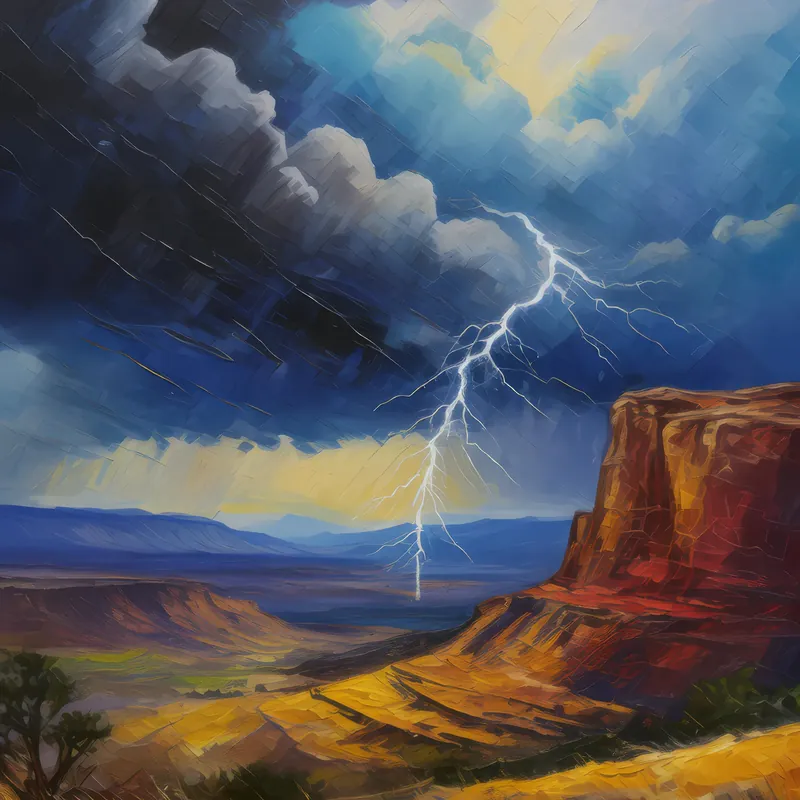 Painting: Stormy Mesa Scene