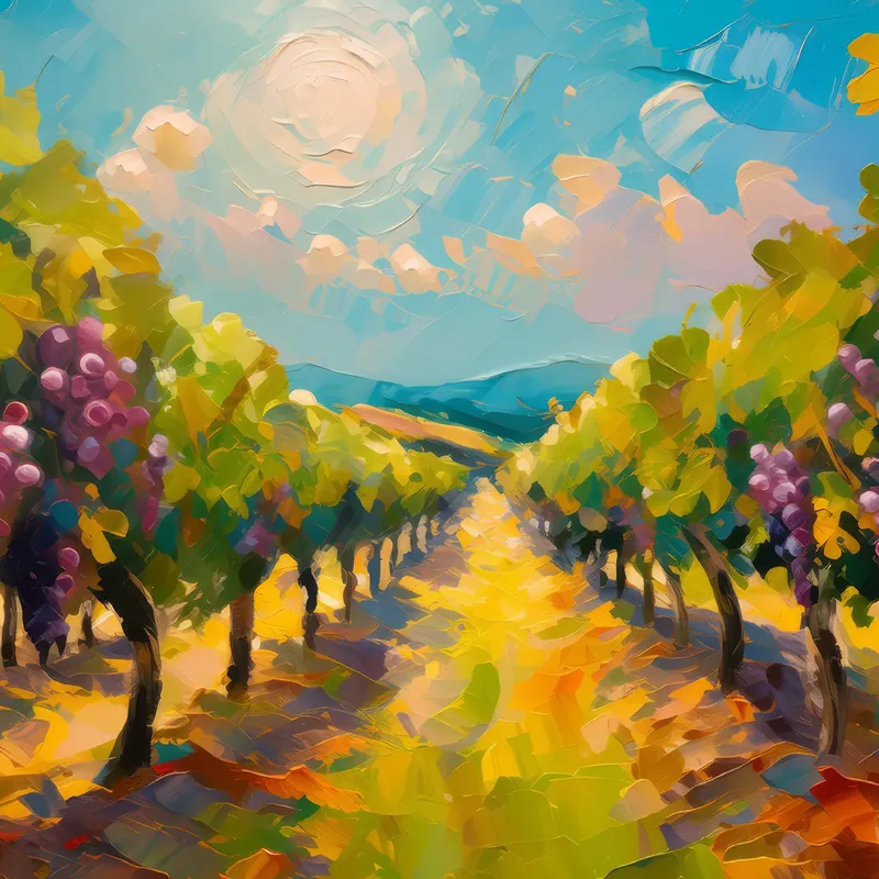 Painting: Summer Vineyard at Noon
