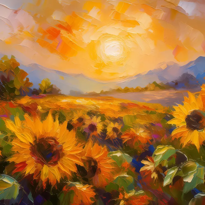 Painting: Sunflower Sunrise