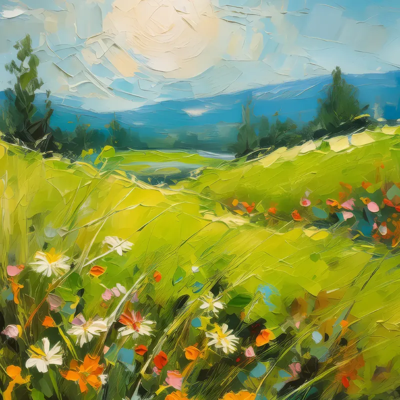 Painting: Sunny Day Grassland