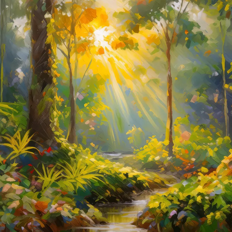 Painting: Sunrise Over Boreal Canopy