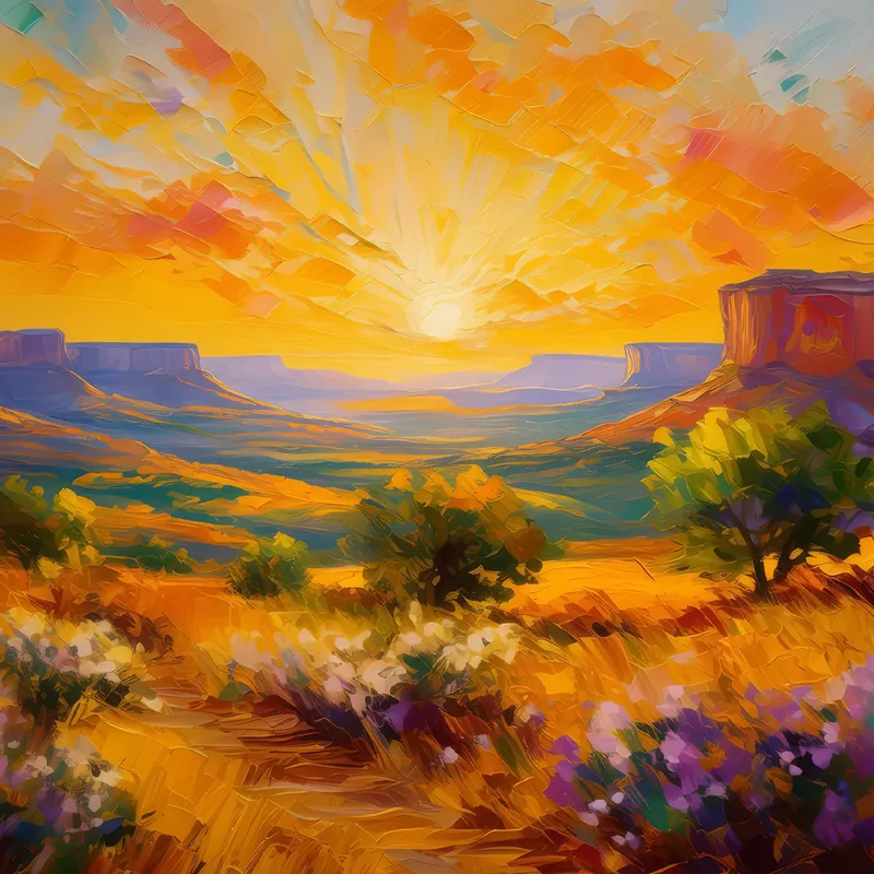 Painting: Sunrise Over Mesa