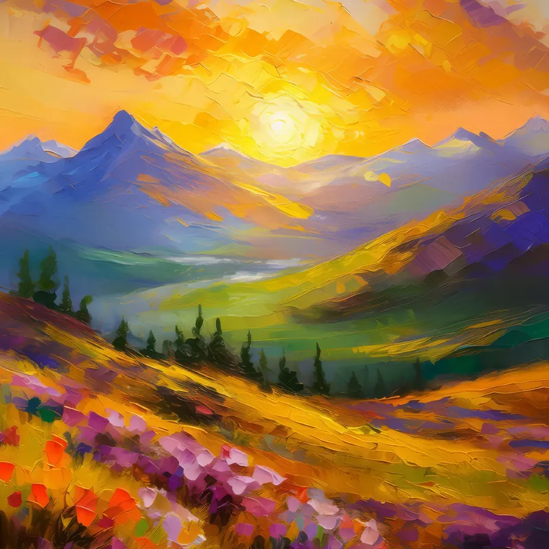 Painting: Sunrise Over Tundra