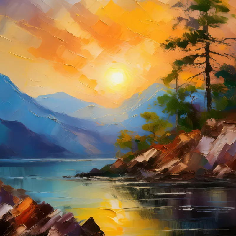 Painting: Sunrise Serenade on Crag