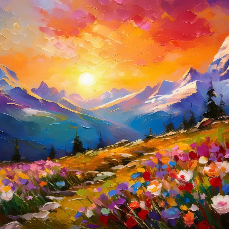 Painting: Sunset Over Tundra