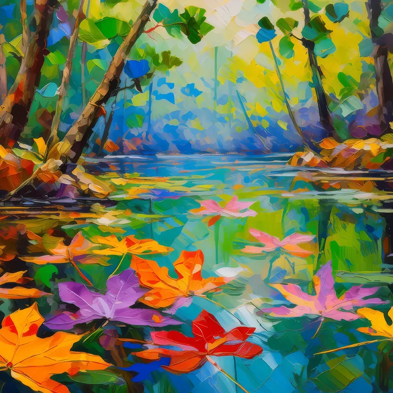 Painting: Swamp Fallen Leaves