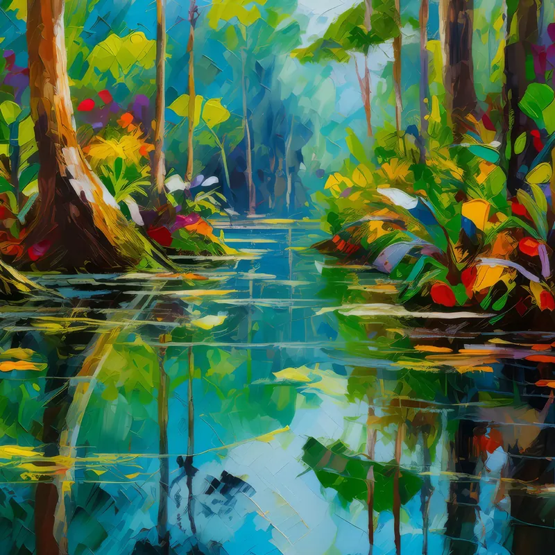 Painting: Swampy Reflections