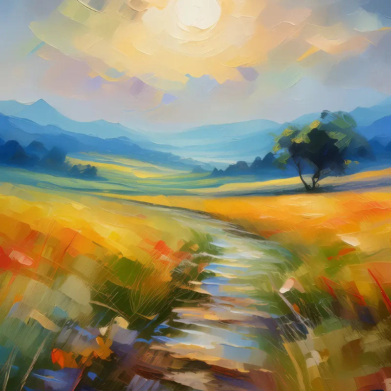 Painting: Temperate Grassland Mirage