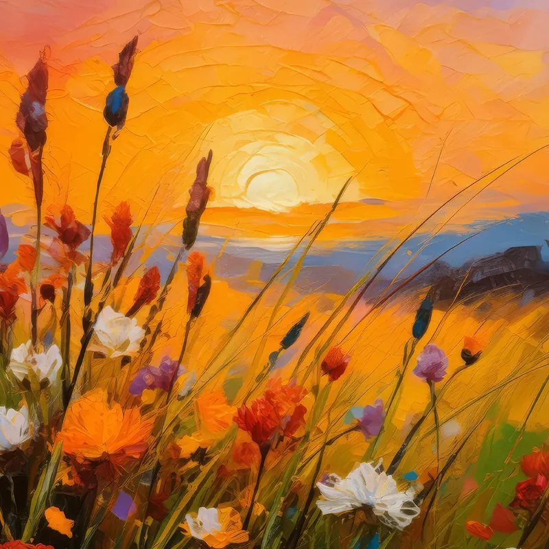 Painting: Temperate Grassland Silhouettes