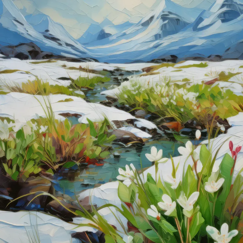 Painting: Thawing Grassland