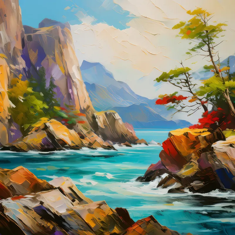 Painting: Timeless Tableau on Craggy Canvas