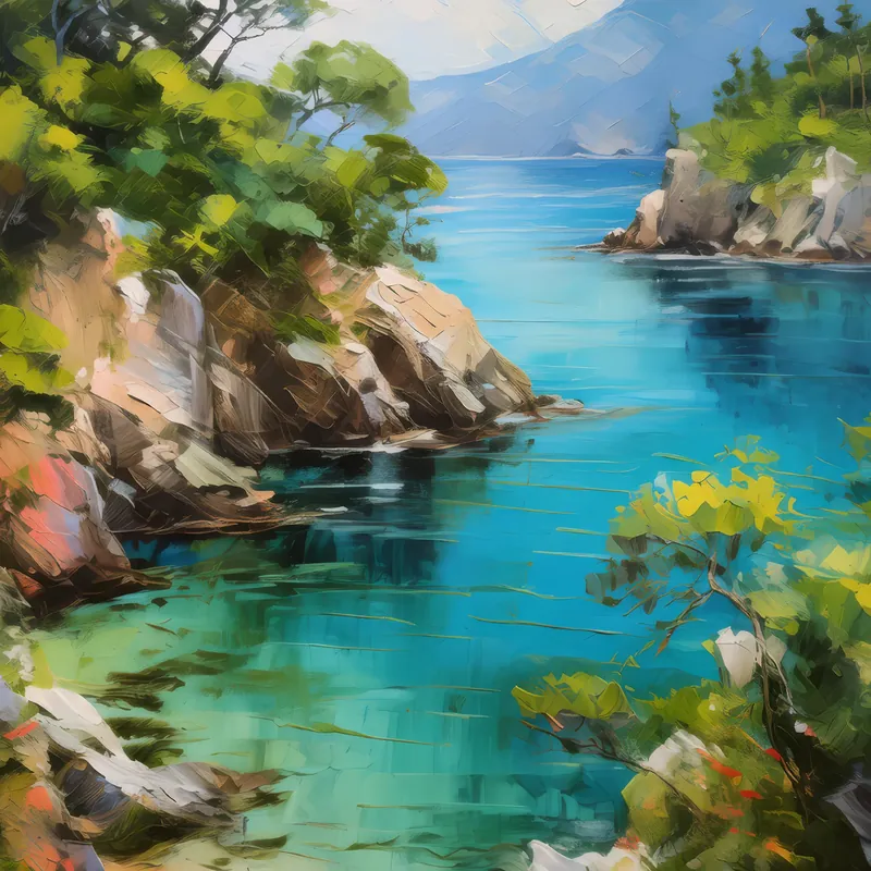 Painting: Tranquil Cove Retreat