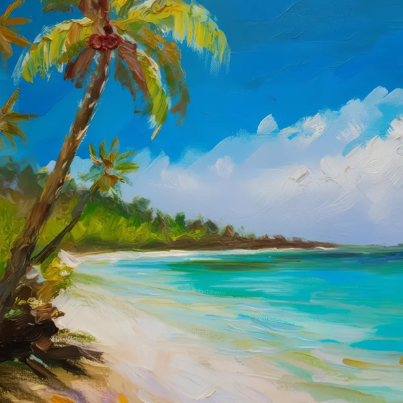 Painting: Tropical Beach Relaxation