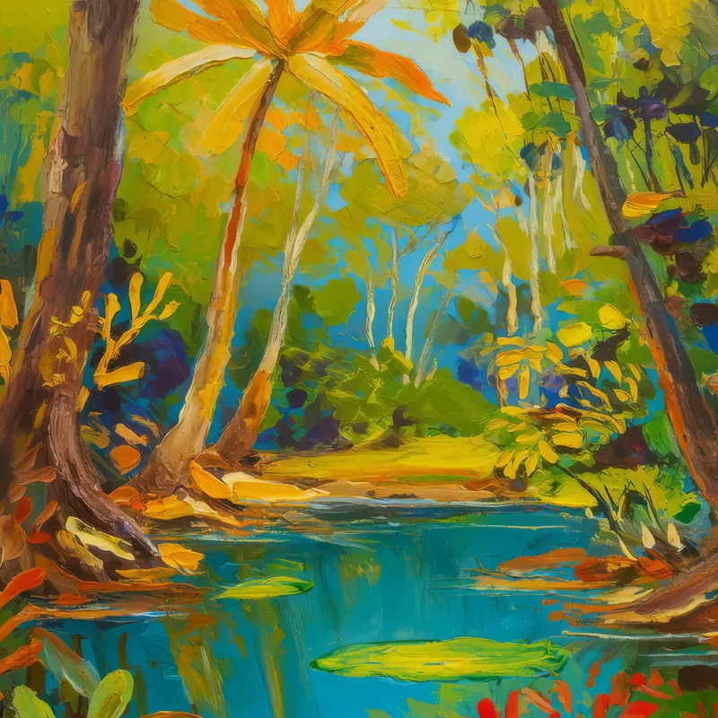 Painting: Tropical Dry Forest Oasis