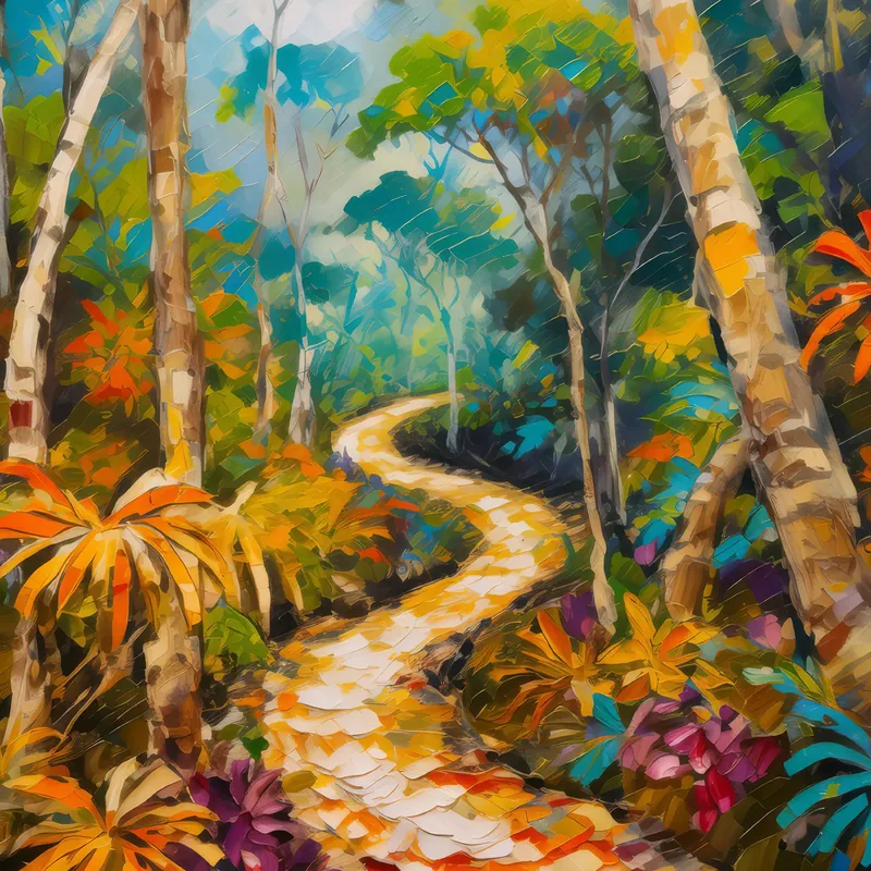 Painting: Tropical Dry Forest Pathway