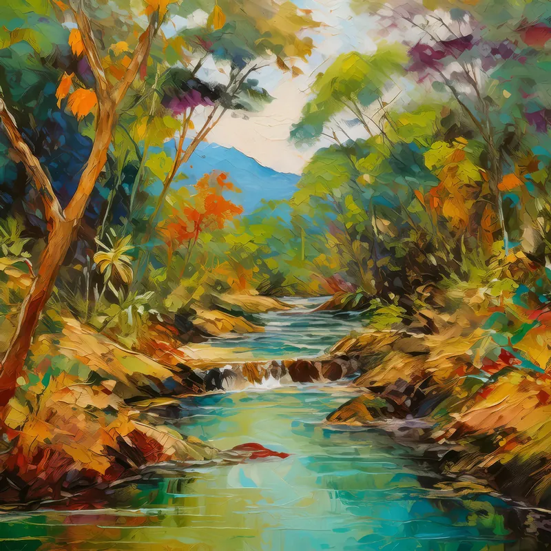 Painting: Tropical Dry Forest Stream