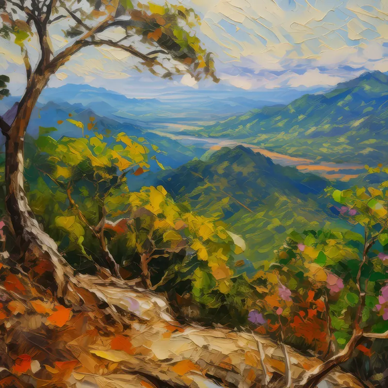 Painting: Tropical Dry Forest Viewpoint